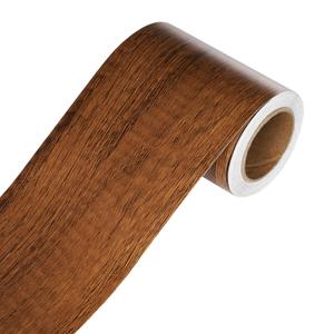 YENHOME 3"X590" Peel and Stick Mirror Frame Wood Wallpaper Border Peel and Stick Bathroom Mirror Frame Border Brown Wood Grain Tape for Mirrors Bulletin Board Border Trim Mirror Border Peel and Stick