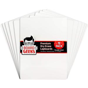 Bigtime 12 Pack 9x12 Classroom Whiteboards for Kids - Small Double-Sided White Board - White Boards Bulk Set, Classroom Essentials - Magnetic Dry Erase Boards for Students, Teacher