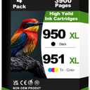950XL 951XL Ink Cartridges Combo Pack Smart-Auto Ink Cartridge Replacement for HP Officejet Pro 8100 8110 8600 8610 8615 8616 8620 8625 8630 8640 8660 251dw 271dw 276dw Inkjet Printer (4 Pack,BCMY