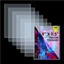 10ct Magazine Toploaders, Ultra Durable 9X11.5 Protectors for Magazine, Measuring 7mm in Thickness, Crystal Clear PVC, Dustproof, Archival-Safe for Magazine Display