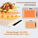 Monteka Warming Mat for Food 24.8"15", Electric Warming Trays with APP & Button Control, Silicone Fast Heating Mat for Countertop, Rollable Dishwasher Safe Food Warmer for Parties Buffets Home Travel