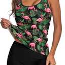 HUNTFAMI Tankinis Swim Suits for Women Two Piece 2025 Womens Bathing Suits Holiday Beachwear Women with Boyshorts (XL)