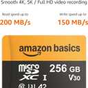 Amazon Basics 256GB microSDXC Memory Card with Adapter for Action Cameras, Full HD, Drones, Tablets, Smartphones, Read Speed Up to 200MB/s, 1-Pack