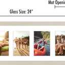 Americanflat 4x6 Collage Picture Frame with Shatter-Resistant Glass - Fits Five 4x6 Photos or Use as One 8x24 Picture Frame - Signature Collection - Collage Frames for Wall Display - Light Wood