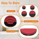 4 Pack Tortilla Sealers, 4-In-1 10"+8"+6"+4" Flour Tortilla Crimper, Quesadilla Maker, Tortilla Press - Make Tacos, Crumpet, Calzones, Burritos - Environmentally Friendly Biodegradable Material (Red and black)