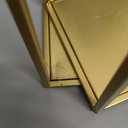 2 pcs Modern Farmhouse Lantern Decor- 22'' 19'' Large Tall Gold Metal Candle