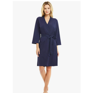 U2SKIIN Womens Robes, 100% Cotton Lightweight Robes 3/4 Sleeves Kimono Knit Soft Loungewear Short Bathrobe M