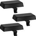 Hxezoc 3 Pack Black Christmas Stocking Holders, Metal Mantel Stocking Hangers, Weighted Metal Hanging Hooks for Christmas Fireplace Mantel Decorations Christmas Holiday Supplies