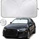 EcoNour Car Windshield Sun Shade | 2025 Upgraded Innovative No-Light-Pass Technology for Maximum Coverage | Foldable Sun Shade Keeps Your Vehicle Cool | Must-Have Car Accessories | Small (59" x 29")