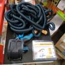 100 ft Expandable Garden Hose - Kink Free Flexible Water Hose 100ft with 10 Pattern Spray Nozzle, 3/4 Solid Brass Connectors, Retractable Latex Core - Lightweight Expanding Hose