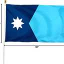 10 x XIFAN New Minnesota State Flag 3x5 ft, New MN Flags for Outside with Durable Polyester/Vibrant Print/Brass Grommets for Indoor Outdoor Decoration