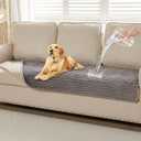 HAOMAIJIA Waterproof Couch Cover for Dogs Washable,Fuzzy Pet Couch Covers for Sofa,Thick Soft Dog Bed Cover Non-Slip Couch Covers for 3 Cushion Couch Sofa Pet Friendly (Grey, 35" x 74")