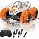 Remote Control Car, 1:18 Fast Amphibious RC Cars, All Terrain Off-Road Monster Truck Toys, 2.4Ghz Waterproof Cyber RC Trucks Pool Water Toys, Gifts for Birthday Christmas (White)
