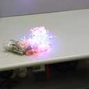 Red White and Blue Christmas Lights for Outdoor Decorations, 33ft Icicle Lights for Outside, 400 LED Christmas Light Outdoor Indoor with 120 Drops Clear Wire Connectable for Holiday