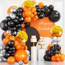 Lukinuo Basketball Balloon Arch kit Black Orange Metallic Silver Balloons Garland Arch Sports Themed Party Balloon Basketballs Party Decoration for Sport Theme Party all Star Space Jam Birthday Decor