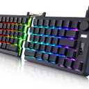 Koolertron Programmable Ergonomic Split Keyboard,One-Handed Mechanical Gaming Keypad with RGB Backlit, Portable Single-Hand Design for Windows/Mac, Ideal for Gaming & Productivity