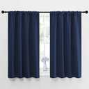NICETOWN Curtains Blackout Draperies - Home Fashion Thermal Insulated Solid Drape Panels for Kid's Room, Privacy Window Dressing (Navy, 1 Pair, 42 inches x 48-Inch)