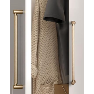 GooKi 6 Pack 12 5/8 Inch Champagne Bronze Knurled Cabinet Pulls  Luxurious Bar Handles  Textured Grip for Drawer, Dressers, Furniture Hardware