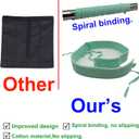 2 x 5pcs Bunk Bed Ladder Pads with The 3 Pcs Cotton Tape Fasten,Spiral Covering Type Fixed Anti-Slip,Suitable for Anti-Slip of Iron Pipes (2x39.37 Inch) (Pale Green)