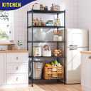 Romorgniz 5-Tier Shelf 1010LBS Storage Shelves Adjustable Wire Shelving Metal Shelving Unit Storage Rack for Kitchen Pantry Closet Laundry School Commercial 59.4" Hx21.5 W x13.6 D