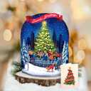 Freshcut Paper Pop Up Cards, Christmas Skating Scene, 3D Popup Christmas Cards, Holiday Card with Blank Notecard & Envelope