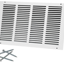 16"W x 10"H [Duct Opening Size] Steel Return Air Grille, Air Return Vent Cover for Ceiling and Sidewall - HVAC Air Vent Covers - [Outer Dimensions: 17.75"W x 11.75"H]