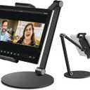 iPad Stand for Desk, Surface Pro Holder, Multi-Angle Adjustable Tablet Stand Holder for 4.7''- 13'' Screen Microsoft Surface Series, iPad Series,Samsung Galaxy Tabs,Amazon Kindle Fire, Etc. (Black)