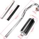 FVRITO Exhaust Pipe Muffler Silencer Kit for 125cc 110cc 70cc Dirt Pit Bike, 28mm Muffler for Chinese XR50 CRF50 Coolster SSR Baja Taotao Atomik Thumpstar Roketa Apollo Motorcycle ATV Parts Black