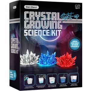 Light-up Crystal Growing Kit for Kids - Science Kits for Kids Age 8-12 - 6 7 8 9 10 Year Old Boy Birthday Gifts - Gifts for Girls - STEM Toys for 7 Year Old Boys, Experiment Crafts for Age 10-12 Years