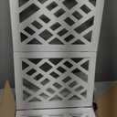 Cut-Out Design 16" Short Dog Gate for Small Dogs, Foldable Retractable Puppy Gate Indoor - Freestanding Lightweight Pet Barrier for Doorways, Stairs, Hallways (Extends to 35", White)