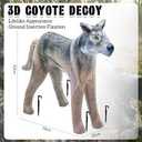 Hunting Decoy Coyote Decoy - Lifelike Portable Fake Wolf with Air Pump & Stakes - Repels Geese, Deer, Rabbits - Large PVC Wolf Deterrent for Coyote Hunting, Repels Deer Geese Rabbits, Portable Outdoor