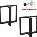 4 x MBQQ Rustic Decor T-Shape Table Legs, Heavy Duty Metal, 15.7'H x 17.7'W, Dining & Desk, Industrial Modern, DIY Iron Bench Legs