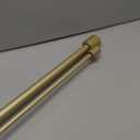 Double Curtain Rods Light Gold, Double Drapery Rod 36-72 Inch, Double Curtain Rods with Cap Finials, Adjustable 1 Inch Front and 5/8 Inch Back Dual Curtain Rod, Light Gold Double Window Rods