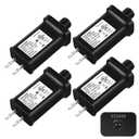 Enhon 4 Pack 29V Class 2 LED Power Supply, UL Certification LED Transformer Replacement, IP44 Waterproof Low Voltage US Plug Adapter for LED String Light Christmas Xmas Tree Light, Black(TS-13W29V)
