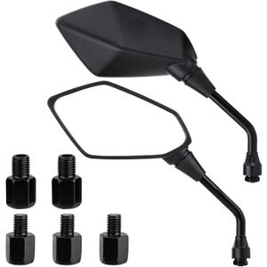 CICMOD Motorcycle Rear View Side Mirrors with M8 M10 Threaded Bolts for Motorcycle, Scooter, ATV, Dirt Bike, Cruiser
