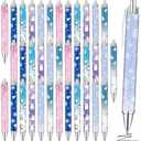 Yeaqee 36 Pcs Winter Party Favor Pen Bulk Christmas Snowflake Penguin Snowmen Pastel Ballpoint Black Ink Retractable Pen Classrooms Exchange Gift for Wonderland Xmas Holiday Prize School Supplies
