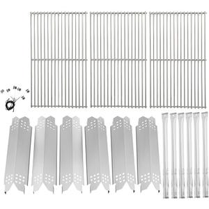 Replacement Parts for Nexgrill 720-0896B 720-0896E 720-0896X 720-0896C Deluxe 6-Burner Gas Grills, Cooking Grate, Grill Heat Shield Tent and Burner for Nexgrill Replacement Parts 6 Burner