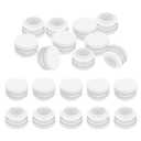 PATIKIL 1" Plastic Tubing End Caps, 20Pcs Round Hole Plug Insert for Round Iron Pipe Chair Leg Table Bookshelves Furniture, White