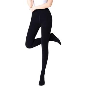 Romastory Winter Warm Women Elastic Leggings Pants Fleece Lined Thick Tights S/M Size (Footed-Black)