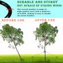 Tree Stake Kits, Tree Stakes and Supports Kits for Hurricane Protection & Bad Weather, Include 3 PCS 15.7" Heavy Duty Spiral Steel Tree Stakes, 3 PCS 15.8" Tree Straps and 3PCS 16.4FT Rope