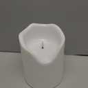 Homemory 6.3" x 8" Extra Large Outdoor Waterproof Candle with Auto 6-Hour Timer, Big Flameless Candle, Extra Wide and Tall Pillar Candle Battery Operated, White Plastic Made, Long Last for Months