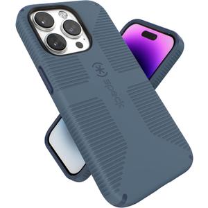 Speck iPhone 14 Pro Case - Drop Protection, Built for MagSafe, Scratch Resistant - No Slip Grip with Soft Touch Coating iPhone 14 Pro 6.1 Inch - Mystery Blue/Faded Denim CandyShell Pro