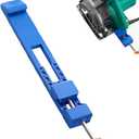 Adjustable Cutting Machine Base Guide, Circular Saw Guide, Electric Circular Saw Milling Positioning Clamp with Gloves, Circular Saw Guide Rail Precision Wood Cutting Guide, Woodworking Tools, Blue
