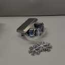 SYITCUN Stocking Holders for Mantle, 4 Pcs Weighted Christmas Stocking Holder, Magnetic Silver Snowflakes Stocking Hooks for Fireplace