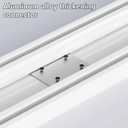 Double Row Curtain Track Silent Heavy Duty Drop Ceiling Curtain Track for Curtains-Room Divider for Living Room Bedroom Hospital Easy Install(White,2.8m(9.2ft))