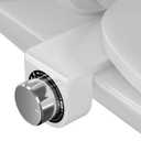 Toilet Bidet with Dual Nozzle Spray,No Electric Bidet Attachment for Toilet with Adjustable Water Pressure,Easy Install Toilet Seat Bidet with Feminine Wash and Rear Wash,Suit for Tight Space