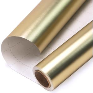 Ribbli Gold Metallic Wrapping Paper Matte Gold Solid Color Paper Perfect for Birthday Christmas Baby Shower Wedding Valentine's Day- 30 Inch x 394 Inch (33Feet)