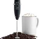 Rae Dunn Handheld Electric Milk Frother - Drink Mixer, Coffee Frother, Hand Blender, Frappe Maker, Latte Maker Milk Foamer (Black)