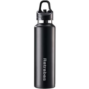 Insulated Water Bottle 21 OZ, Insulated Tumbler with One-Touch Open, Travel Water Bottle with Leak-Proof Design, Sports Water Bottle for Women & Men (Black)