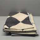 GarveeHome 5x7 Modern Checkered Area Rug, Geometric Farmhouse Washable Rugs for Living Room Bedroom, Soft Low Pile Non Slip Diamond Floor Mat Plaid Print Throw Rug Indoor Carpet Dining Room Playroom (Dark/Coffee)